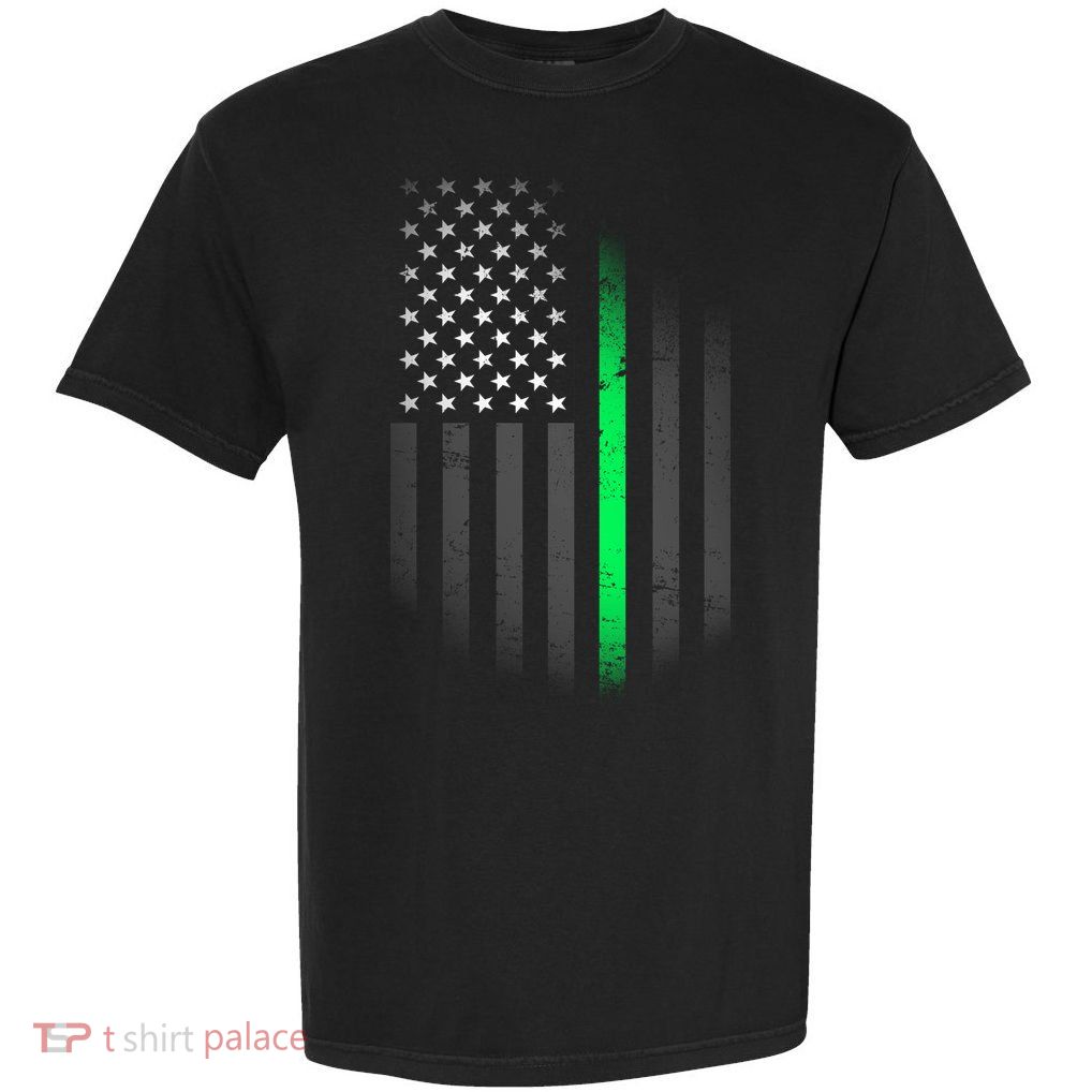 St. Patrick's Day Thin Green Line Flag Garment-Dyed Heavyweight T-Shirt