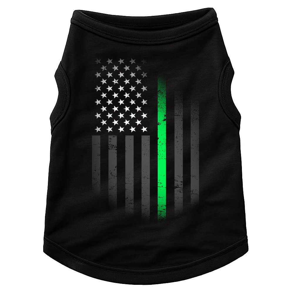 St. Patrick's Day Thin Green Line Flag Doggie Tank