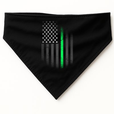 St. Patrick's Day Thin Green Line Flag USA-Made Doggie Bandana