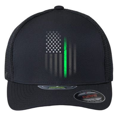 St. Patrick's Day Thin Green Line Flag Flexfit Unipanel Trucker Cap