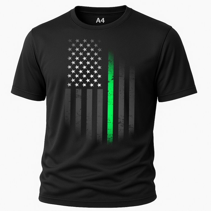 St. Patrick's Day Thin Green Line Flag Performance Shirt