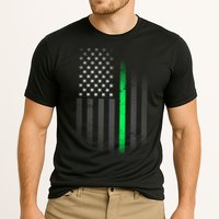 St. Patrick's Day Thin Green Line Flag Performance Shirt