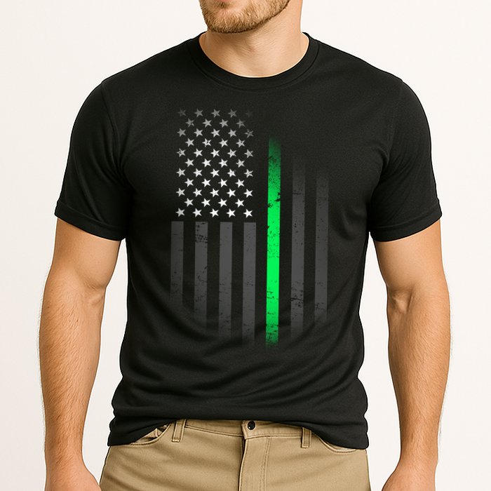 St. Patrick's Day Thin Green Line Flag Performance Shirt