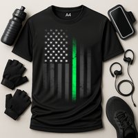 St. Patrick's Day Thin Green Line Flag Performance Shirt