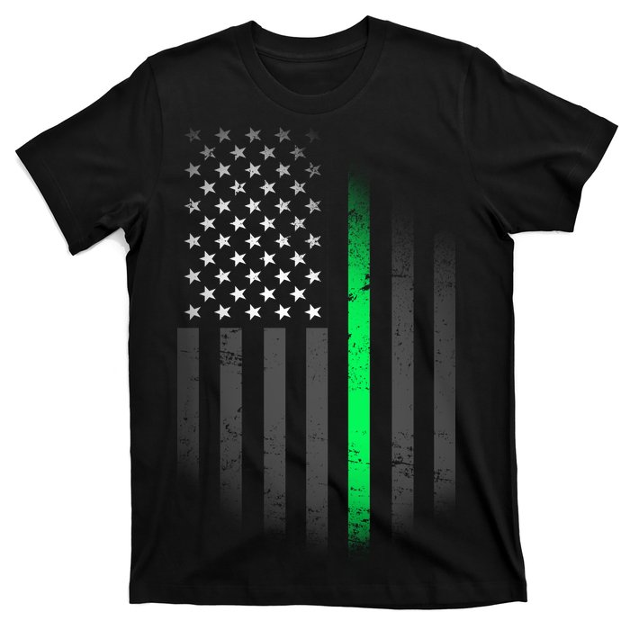 St. Patrick's Day Thin Green Line Flag T-Shirt