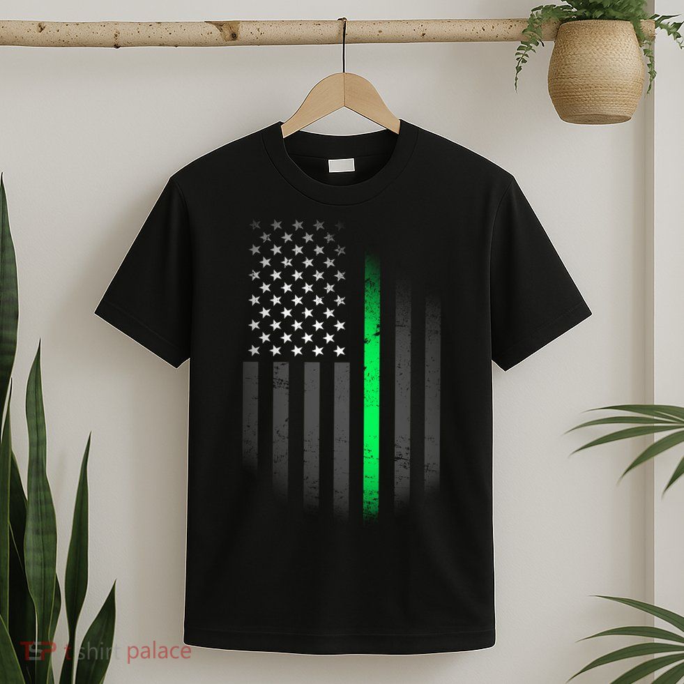 St. Patrick's Day Thin Green Line Flag T-Shirt