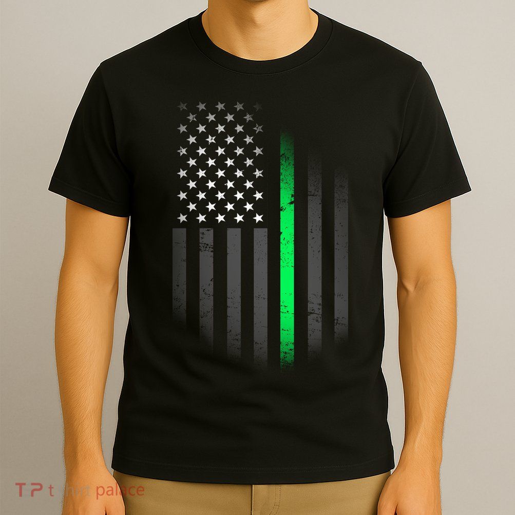 St. Patrick's Day Thin Green Line Flag T-Shirt