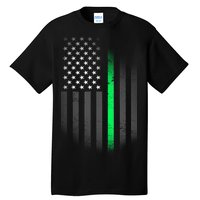 St. Patrick's Day Thin Green Line Flag Tall T-Shirt