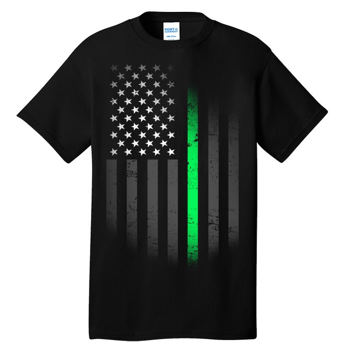 St. Patrick's Day Thin Green Line Flag Tall T-Shirt