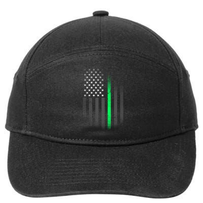 St. Patrick's Day Thin Green Line Flag 7-Panel Snapback Hat