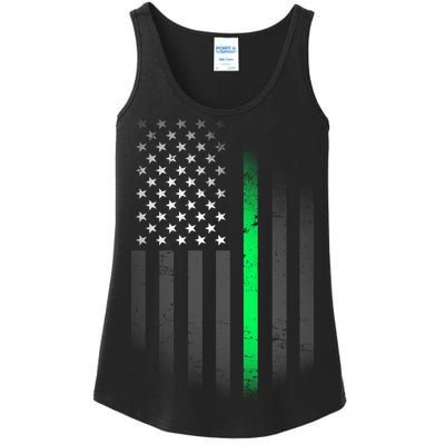 St. Patrick's Day Thin Green Line Flag Ladies Essential Tank