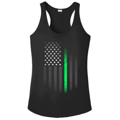 St. Patrick's Day Thin Green Line Flag Ladies PosiCharge Competitor Racerback Tank