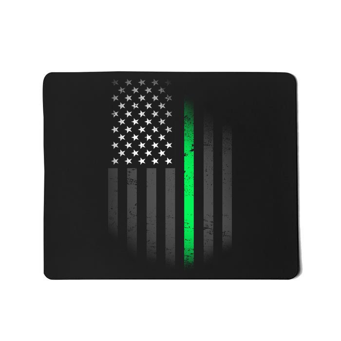 St. Patrick's Day Thin Green Line Flag Mousepad