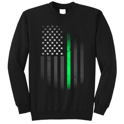 St. Patrick's Day Thin Green Line Flag Tall Sweatshirt