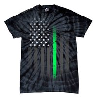 St. Patrick's Day Thin Green Line Flag Tie-Dye T-Shirt