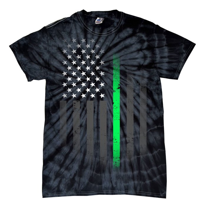 St. Patrick's Day Thin Green Line Flag Tie-Dye T-Shirt