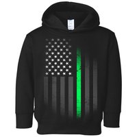 St. Patrick's Day Thin Green Line Flag Toddler Hoodie