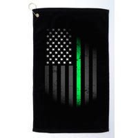 St. Patrick's Day Thin Green Line Flag Golf Towel
