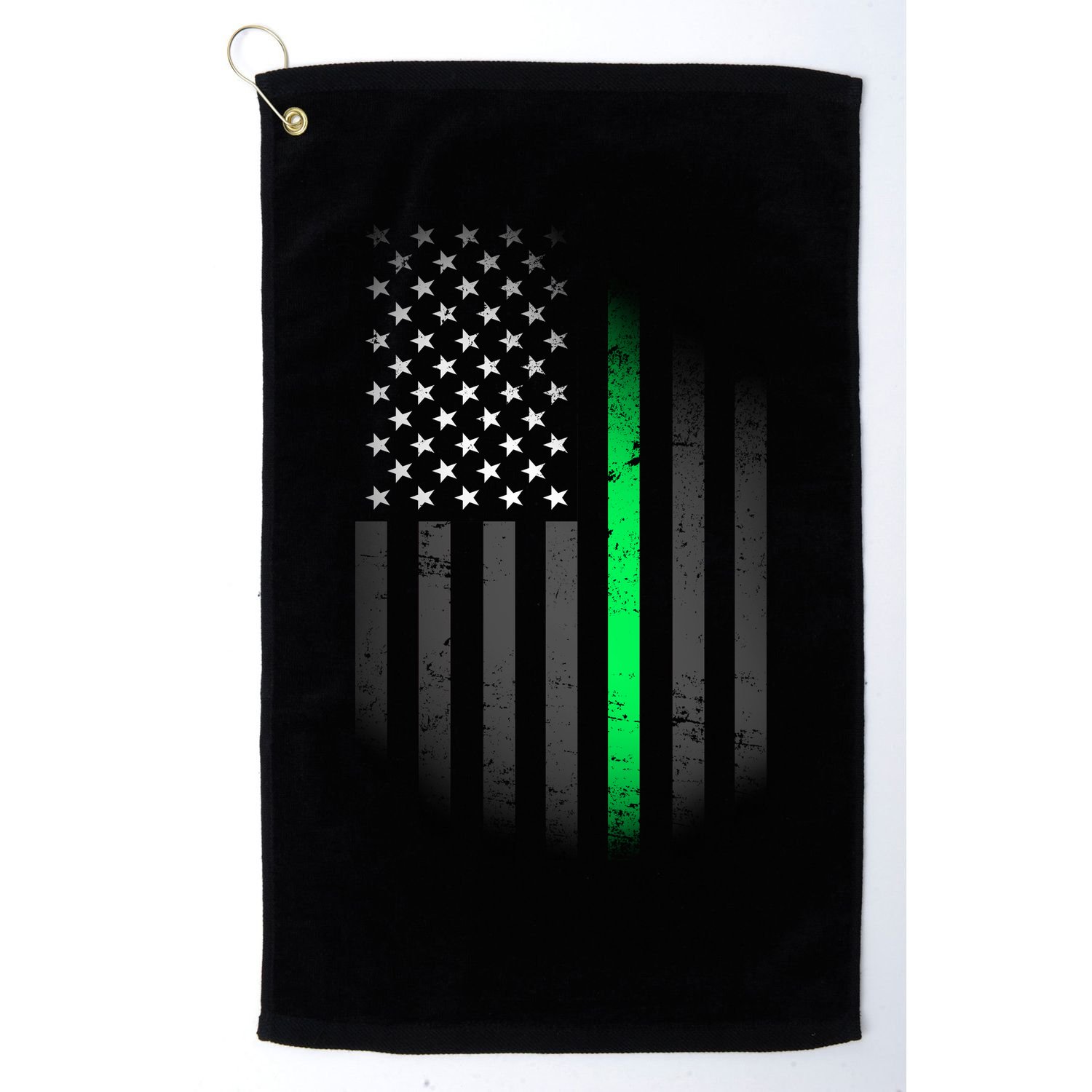 St. Patrick's Day Thin Green Line Flag Golf Towel