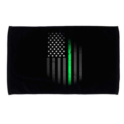 St. Patrick's Day Thin Green Line Flag Microfiber Hand Towel