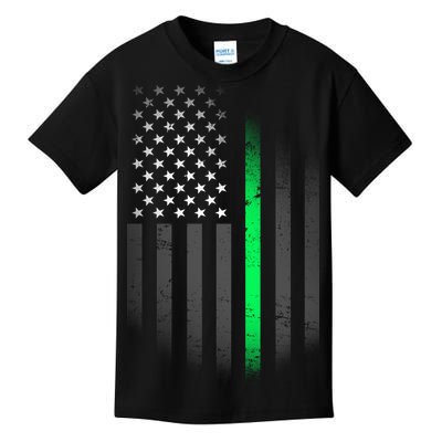 St. Patrick's Day Thin Green Line Flag Kids T-Shirt