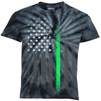 St. Patrick's Day Thin Green Line Flag Kids Tie-Dye T-Shirt