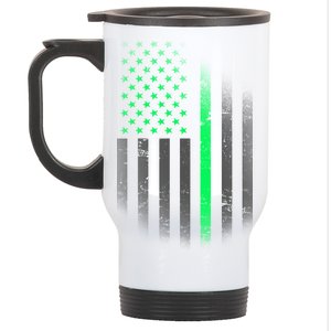 St. Patrick's Day Thin Green Line Flag Stainless Steel Travel Mug