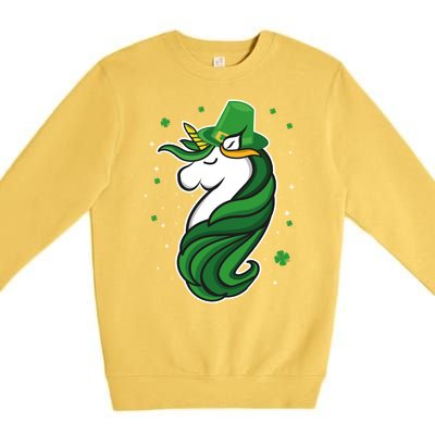 St. Patrick's Day Unicorn Premium Crewneck Sweatshirt