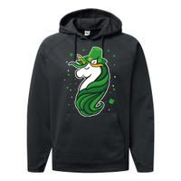 St. Patrick's Day Unicorn Performance Fleece Hoodie