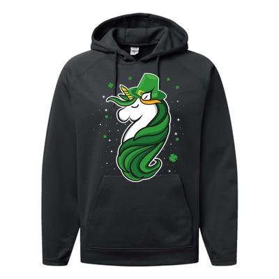 St. Patrick's Day Unicorn Performance Fleece Hoodie