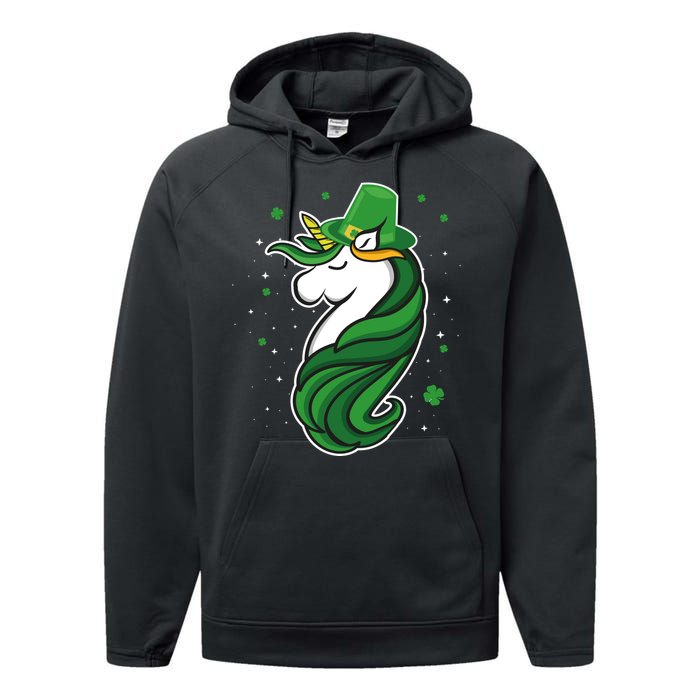 St. Patrick's Day Unicorn Performance Fleece Hoodie