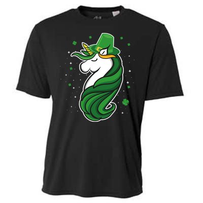 St. Patrick's Day Unicorn Cooling Performance Crew T-Shirt