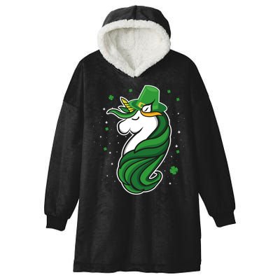 St. Patrick's Day Unicorn Hooded Wearable Blanket