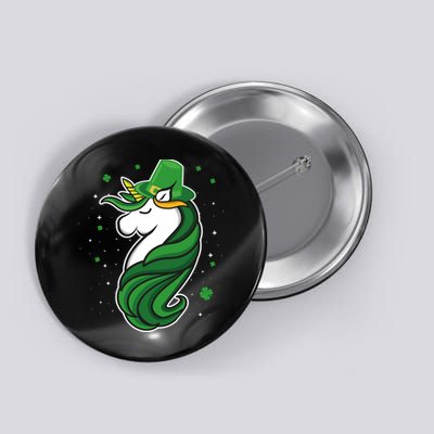 St. Patrick's Day Unicorn Button