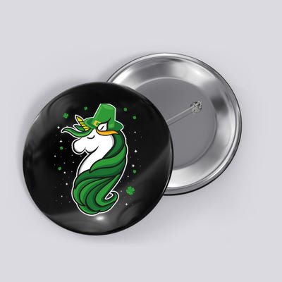 St. Patrick's Day Unicorn Button