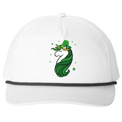 St. Patrick's Day Unicorn Snapback Five-Panel Rope Hat