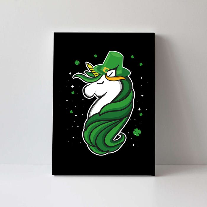 St. Patrick's Day Unicorn Canvas