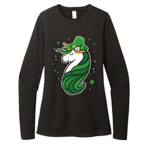 St. Patrick's Day Unicorn Womens CVC Long Sleeve Shirt