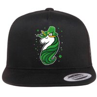 St. Patrick's Day Unicorn Flat Bill Trucker Hat