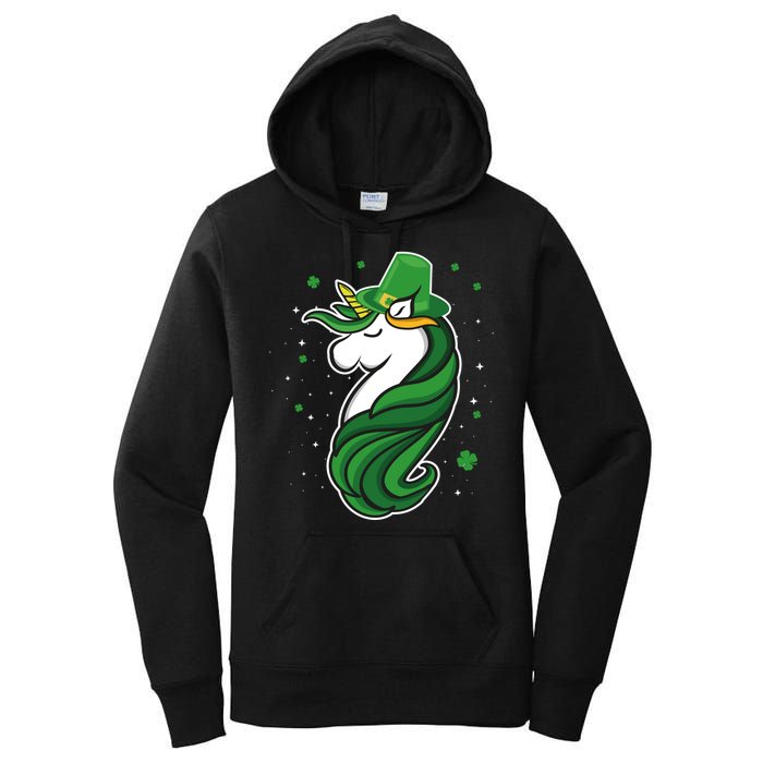 St. Patrick's Day Unicorn Women's Pullover Hoodie