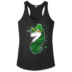 St. Patrick's Day Unicorn Ladies PosiCharge Competitor Racerback Tank