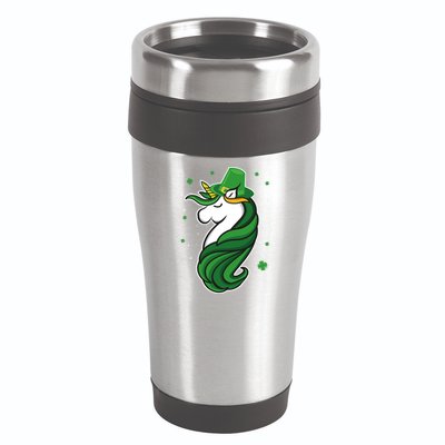 St. Patrick's Day Unicorn 16oz Travel Tumbler