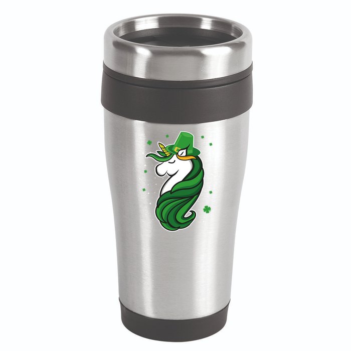St. Patrick's Day Unicorn 16oz Travel Tumbler