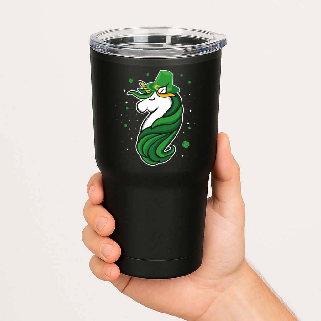 St. Patrick's Day Unicorn Tumbler