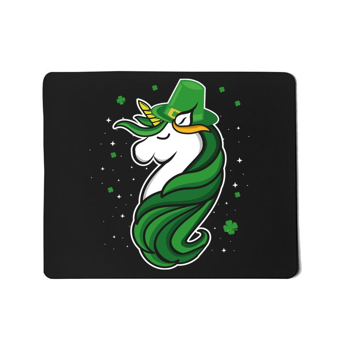 St. Patrick's Day Unicorn Mousepad