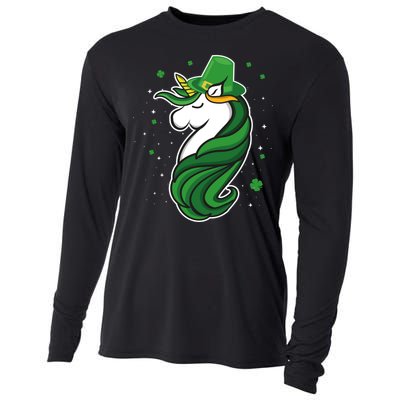 St. Patrick's Day Unicorn Cooling Performance Long Sleeve Crew