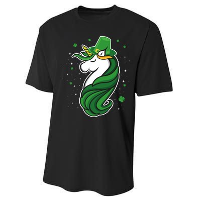 St. Patrick's Day Unicorn Performance Sprint T-Shirt