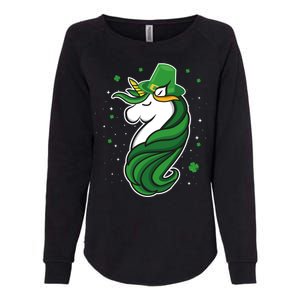 St. Patrick's Day Unicorn Womens California Wash Sweatshirt