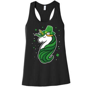 St. Patrick's Day Unicorn Women's Racerback Tank