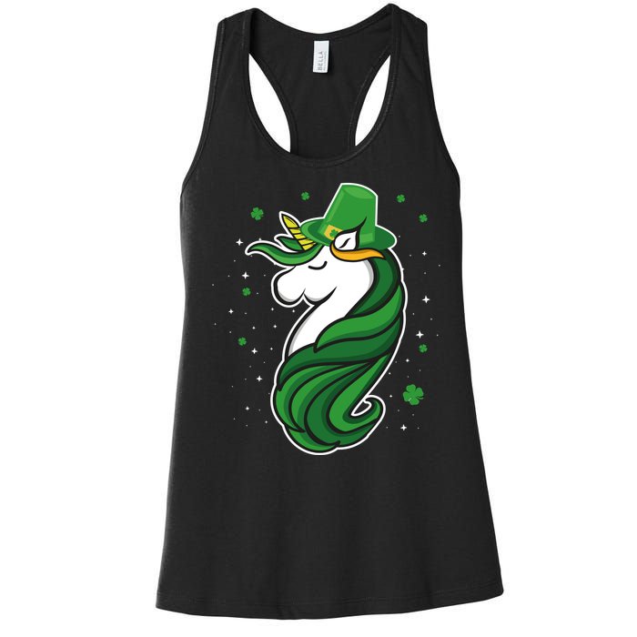 St. Patrick's Day Unicorn Women's Racerback Tank